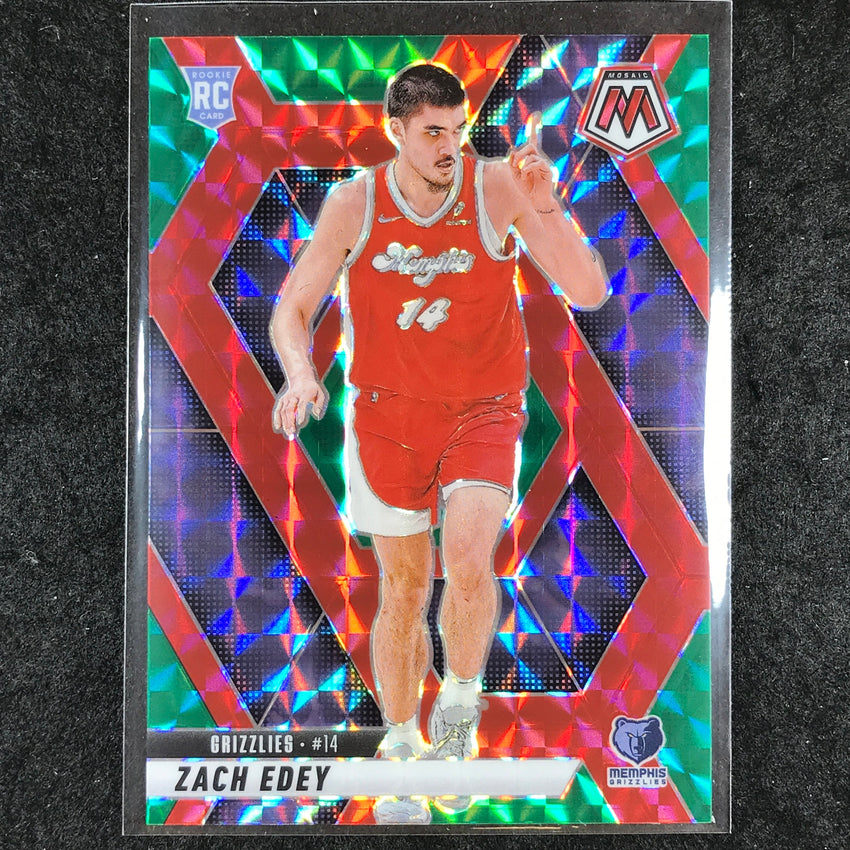 2024-25 Mosaic ZACH EDEY Rookie Choice Red and Green #248