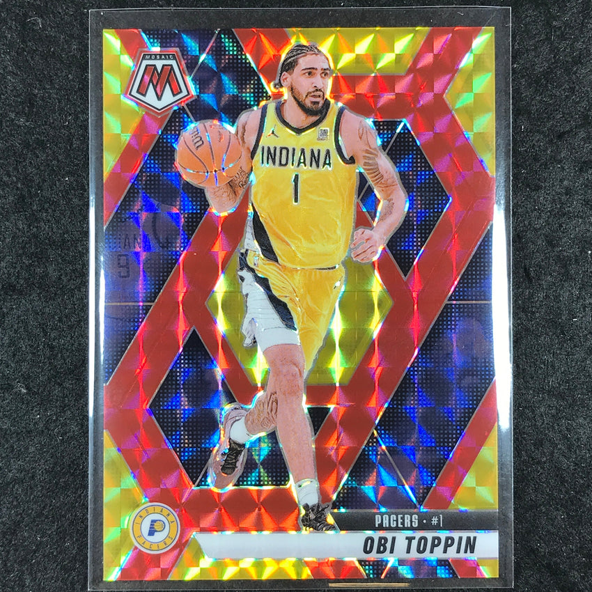 2024-25 Mosaic OBI TOPPIN Choice Fusion Red and Yellow 4/75 #4