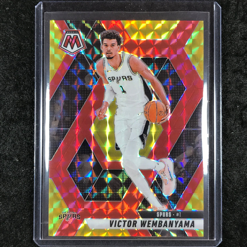 2024-25 Mosaic VICTOR WEMBANYAMA Choice Fusion Red and Yellow 64/75 #31
