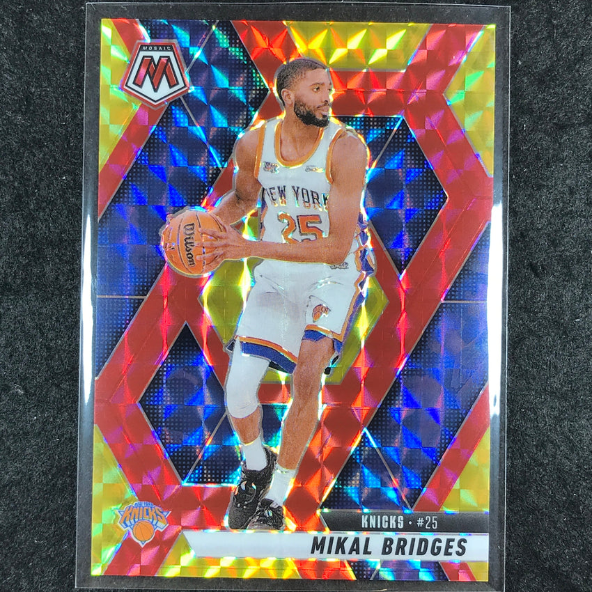 2024-25 Mosaic MIKAL BRIDGES Choice Fusion Red and Yellow 48/75 #41