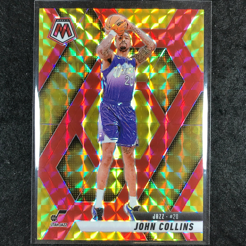 2024-25 Mosaic JOHN COLLINS Choice Fusion Red and Yellow 14/75 #56