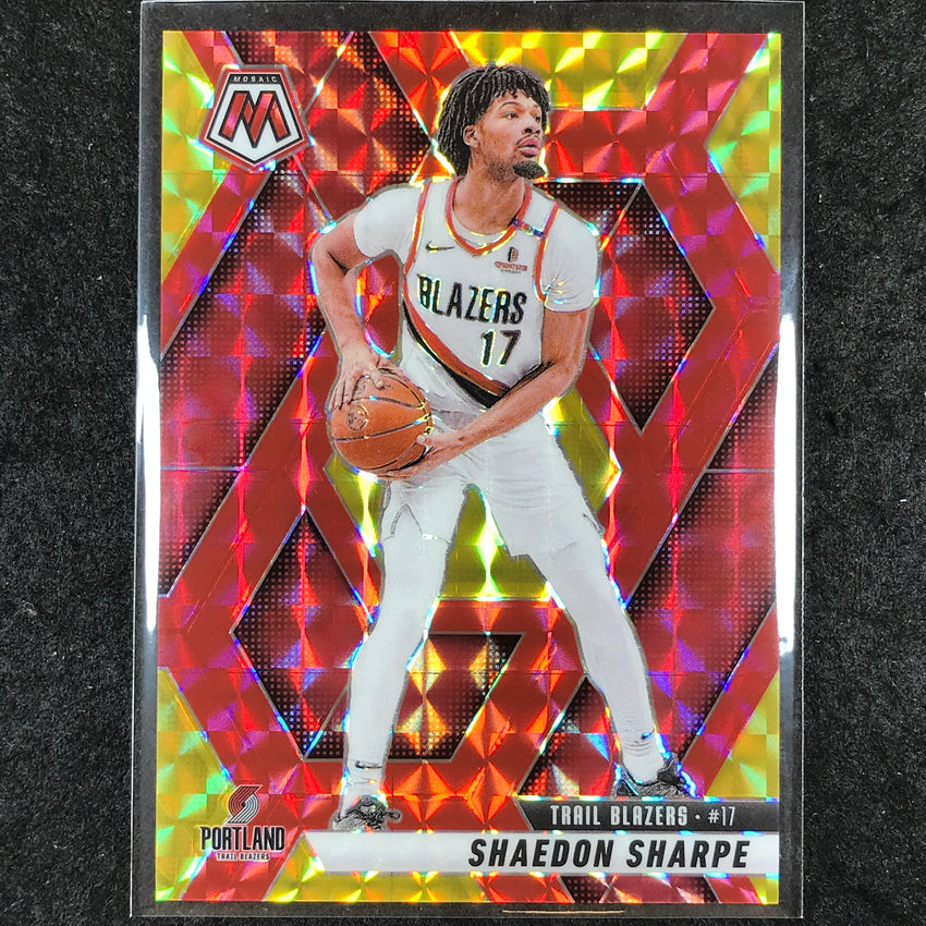 2024-25 Mosaic SHAEDON SHARPE Choice Fusion Red and Yellow 13/75 #61
