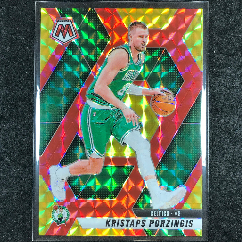 2024-25 Mosaic KRISTAPS PORZINGIS Choice Fusion Red and Yellow 15/75 #69