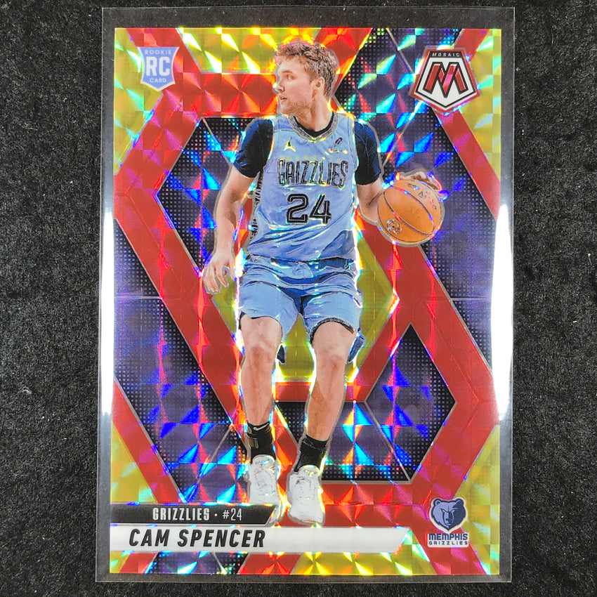 2024-25 Mosaic CAM SPENCER Rookie Choice Fusion Red and Yellow 57/75 #227
