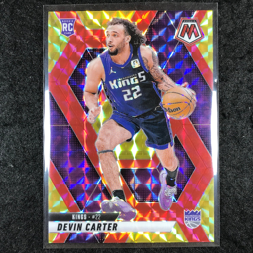 2024-25 Mosaic DEVIN CARTER Rookie Choice Fusion Red and Yellow 31/75 #229