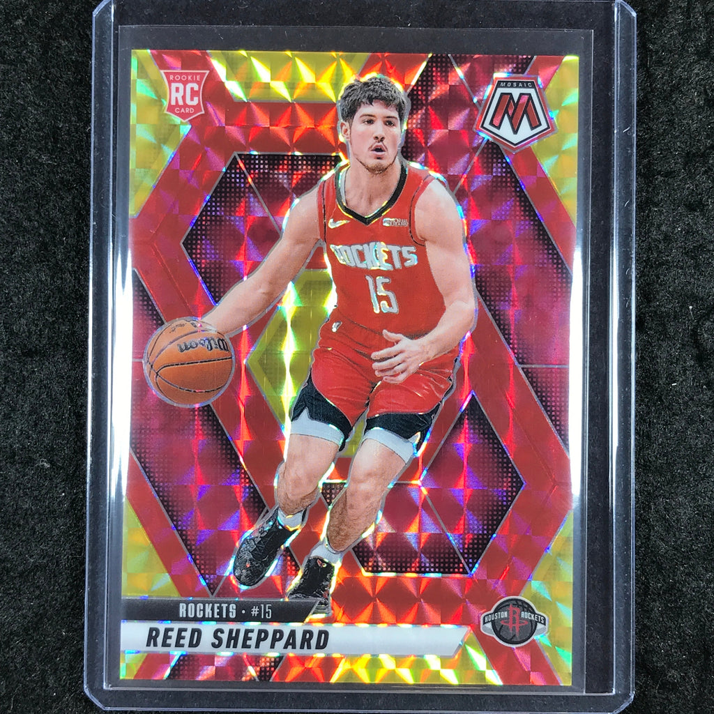2024-25 Mosaic REED SHEPPARD Rookie Choice Fusion Red and Yellow 11/75 ...