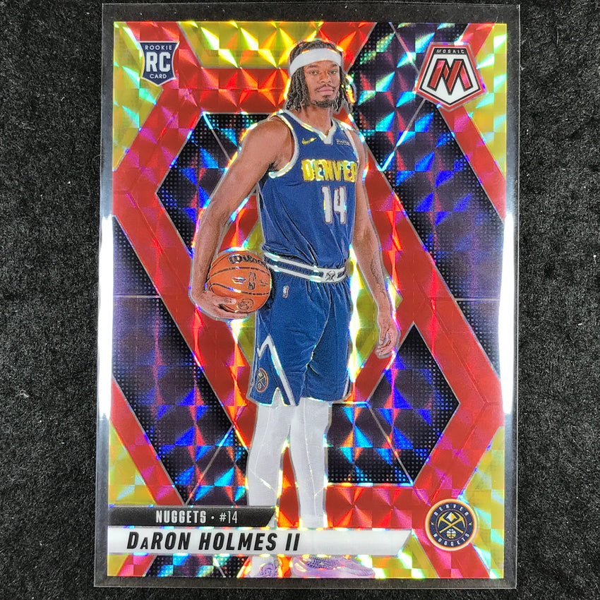 2024-25 Mosaic DARON HOLMES II Rookie Choice Fusion Red and Yellow 26/75 #250