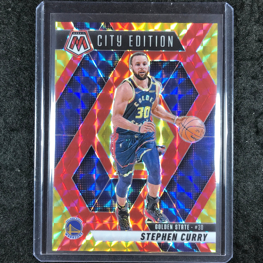 2024-25 Mosaic STEPHEN CURRY City Edition Choice Fusion Red and Yellow 5/75 #272