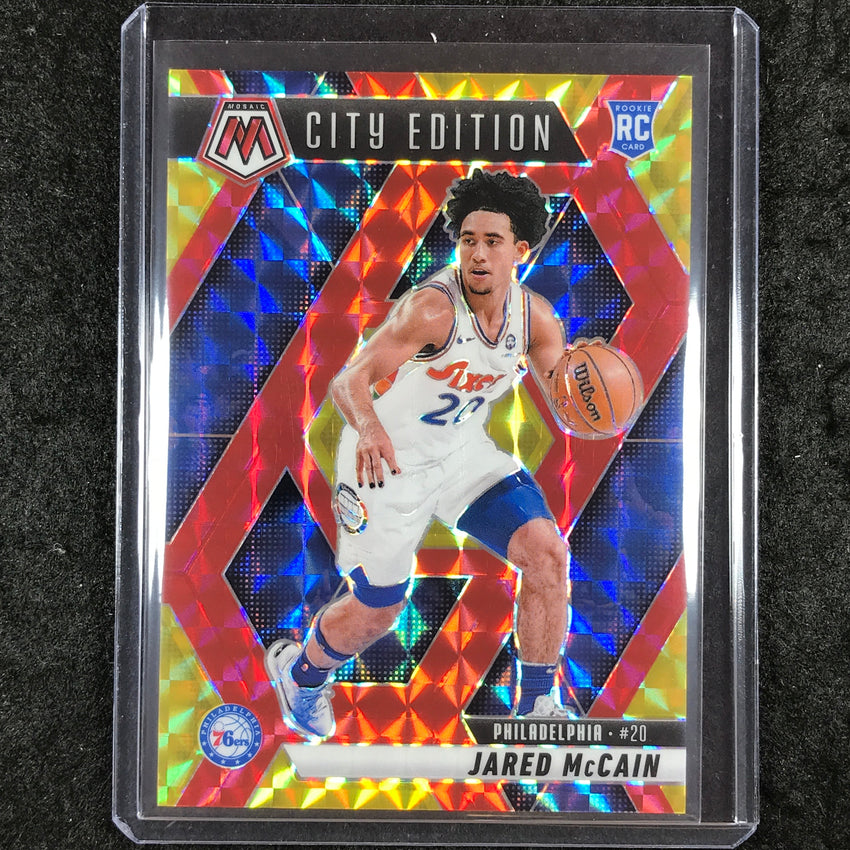 2024-25 Mosaic JARED MCCAIN Rookie City Edition Choice Red and Yellow 16/75 #277