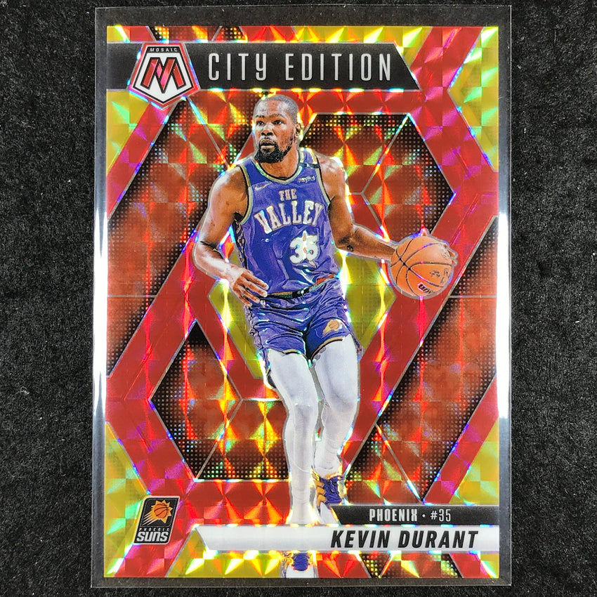 2024-25 Mosaic KEVIN DURANT City Edition Choice Fusion Red and Yellow 21/75 #280