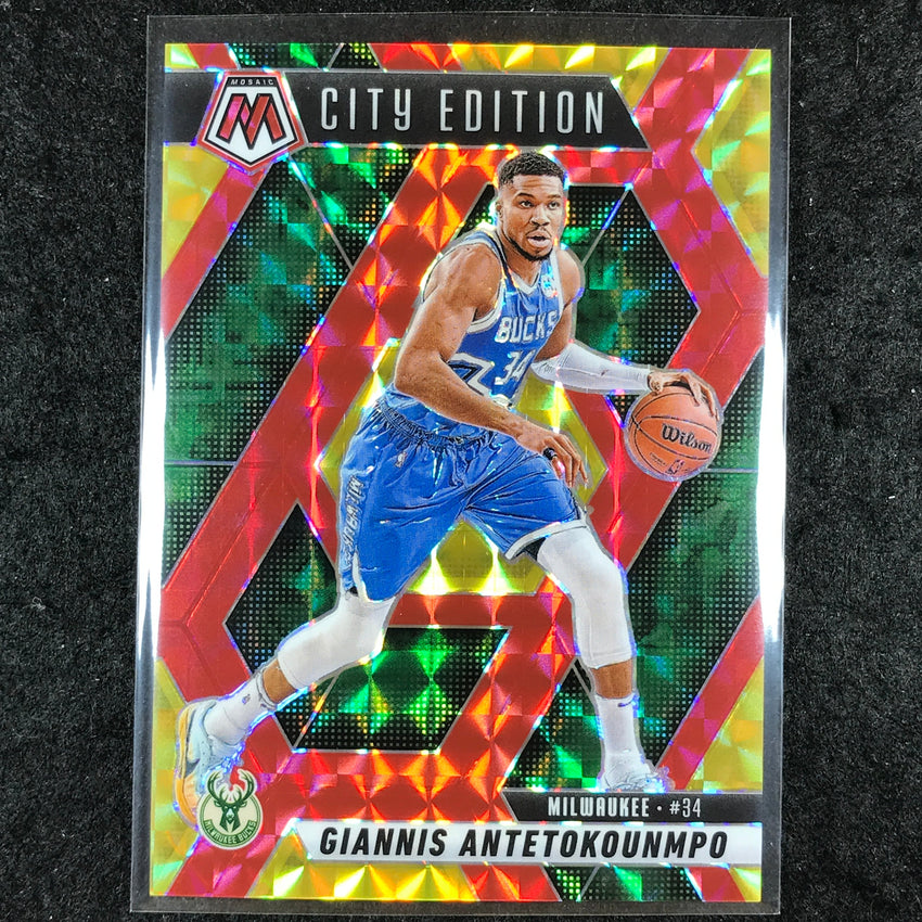 2024-25 Mosaic GIANNIS ANTETOKOUNMPO City Edition Choice Red Yellow 61/75 #282