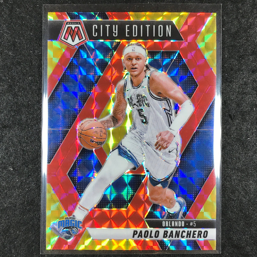 2024-25 Mosaic PAOLO BANCHERO City Edition Choice Red and Yellow 40/75 #283