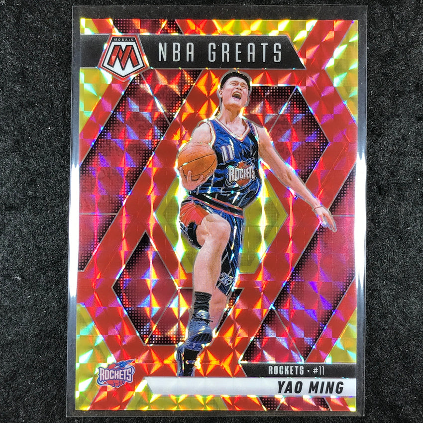 2024-25 Mosaic YAO MING NBA Greats Choice Fusion Red and Yellow 11/75 #294
