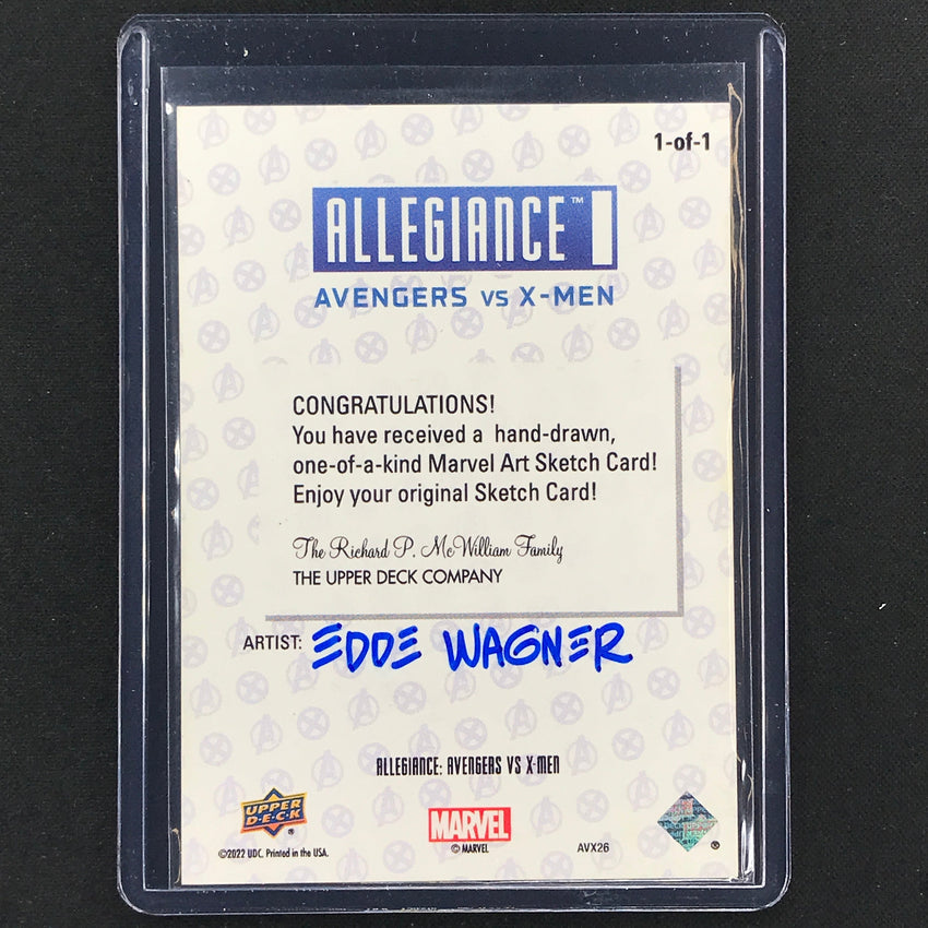 2023 Marvel Allegiance Avengers Vs. X-men Wolverine Sketch Card 1/1 Edde Wagner