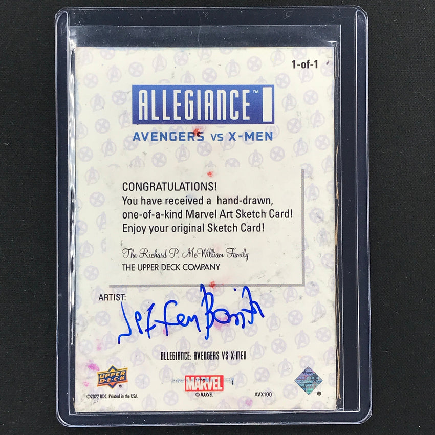 2023 Marvel Allegiance Avengers Vs. X-men Magneto Sketch 1/1 Jeffrey Benitez