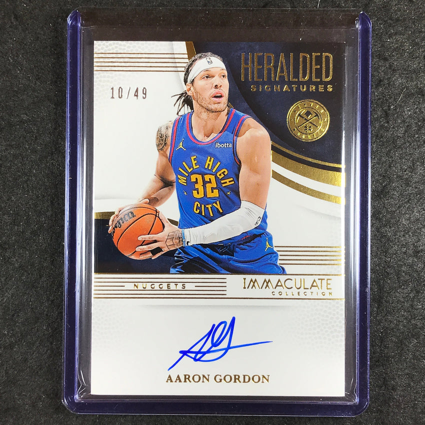 2024-25 Immaculate AARON GORDON Heralded Signatures Auto 10/49