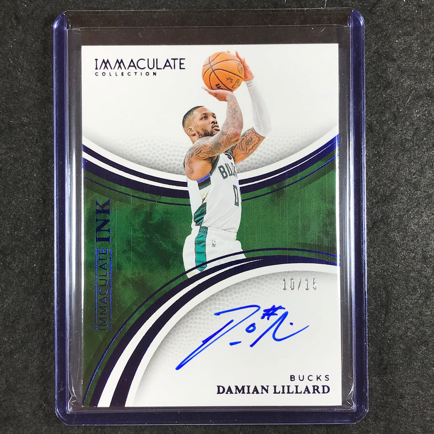 2024-25 Immaculate DAMIAN LILLARD Immaculate Ink Auto Blue 10/15
