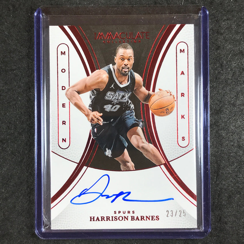 2024-25 Immaculate HARRISON BARNES Modern Marks Auto Red 23/25