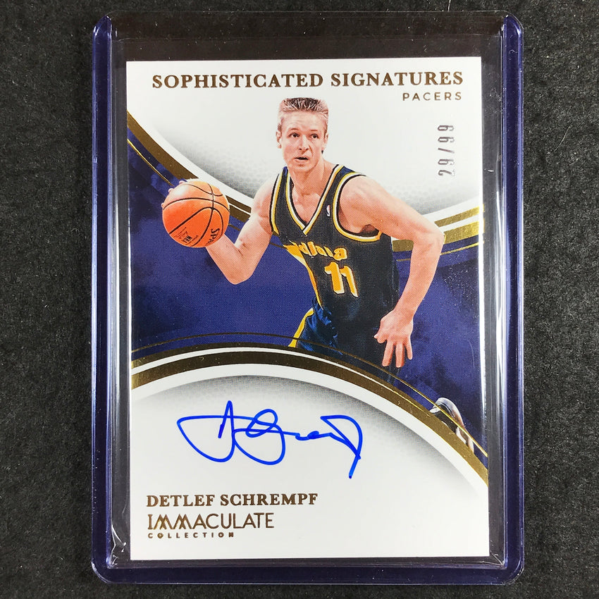 2024-25 Immaculate DETLEF SCHREMPF Sophisticated Signatures Auto 29/99
