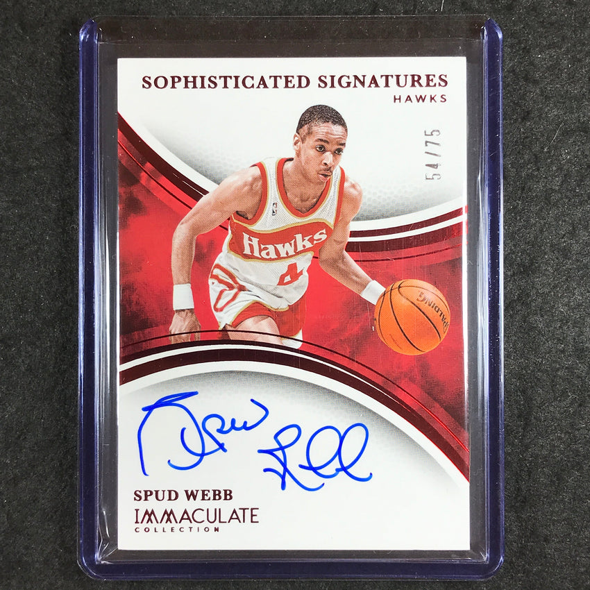 2024-25 Immaculate SPUD WEBB Sophisticated Signatures Auto Red 54/75