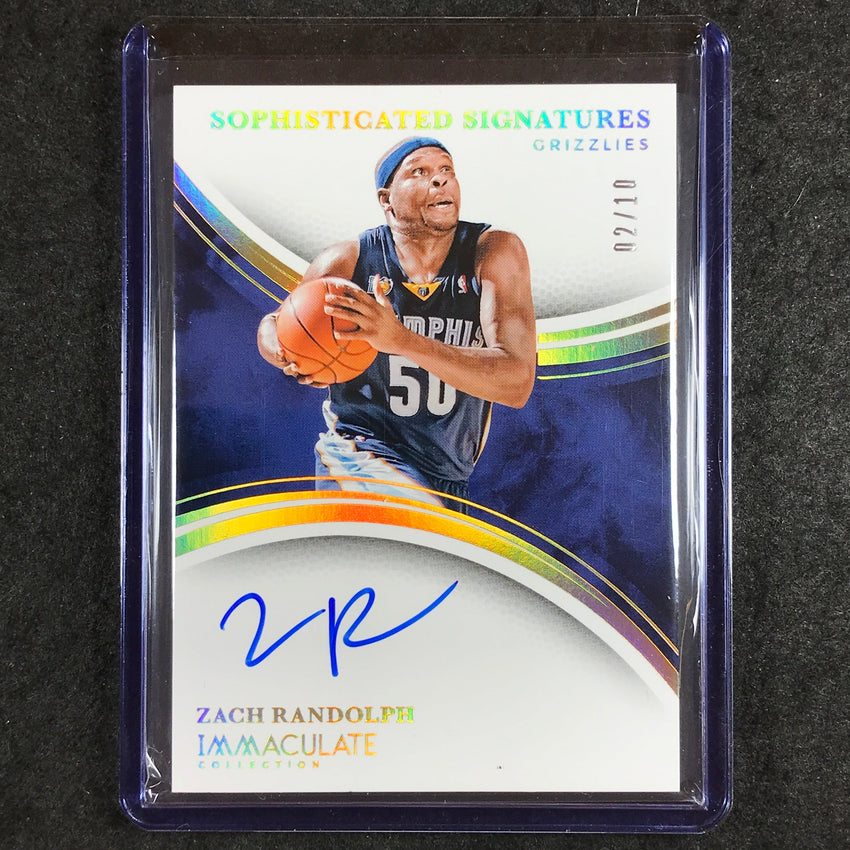 2024-25 Immaculate ZACH RANDOLPH Sophisticated Signatures Auto Gold 2/10