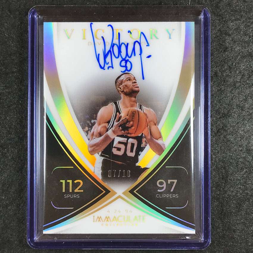 2024-25 Immaculate DAVID ROBINSON Victory Signatures Acetate Auto Gold 7/10