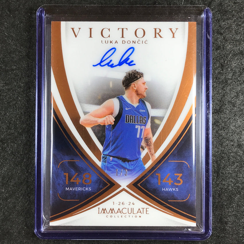 2024-25 Immaculate LUKA DONCIC Victory Signatures Acetate Auto Bronze 1/3