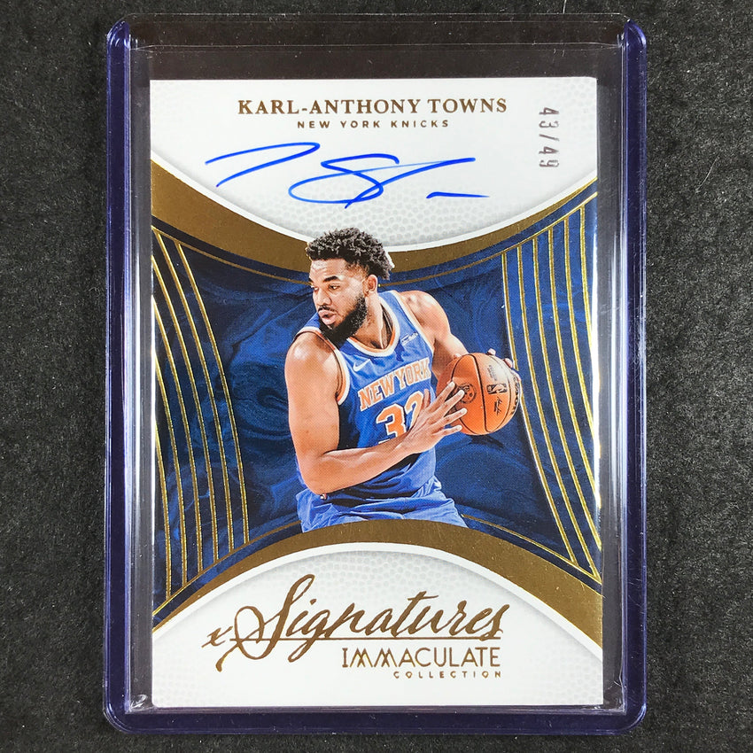 2024-25 Immaculate KARL-ANTHONY TOWNS Immaculate Signatures Auto 43/49