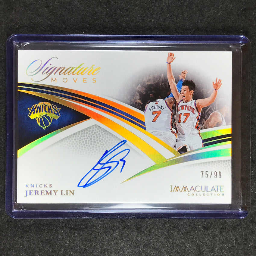 2024-25 Immaculate JEREMY LIN Immaculate Signature Moves Auto 75/99