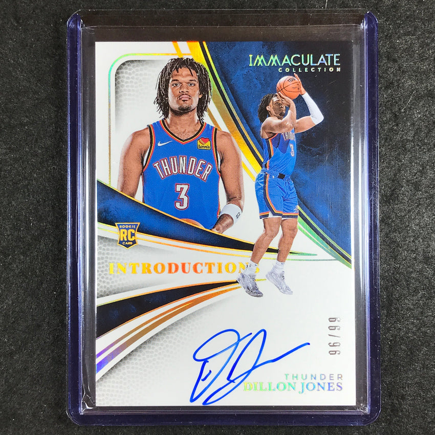 2024-25 Immaculate DILLON JONES Immaculate Rookie Introductions Auto 96/99