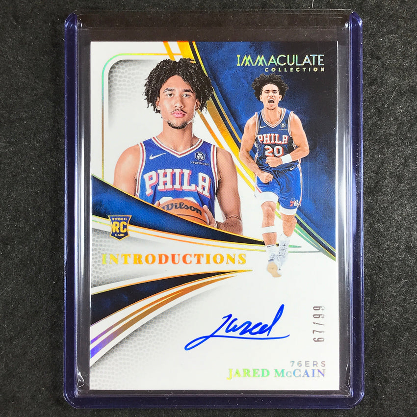 2024-25 Immaculate JARED MCCAIN Immaculate Rookie Introductions Auto 67/99