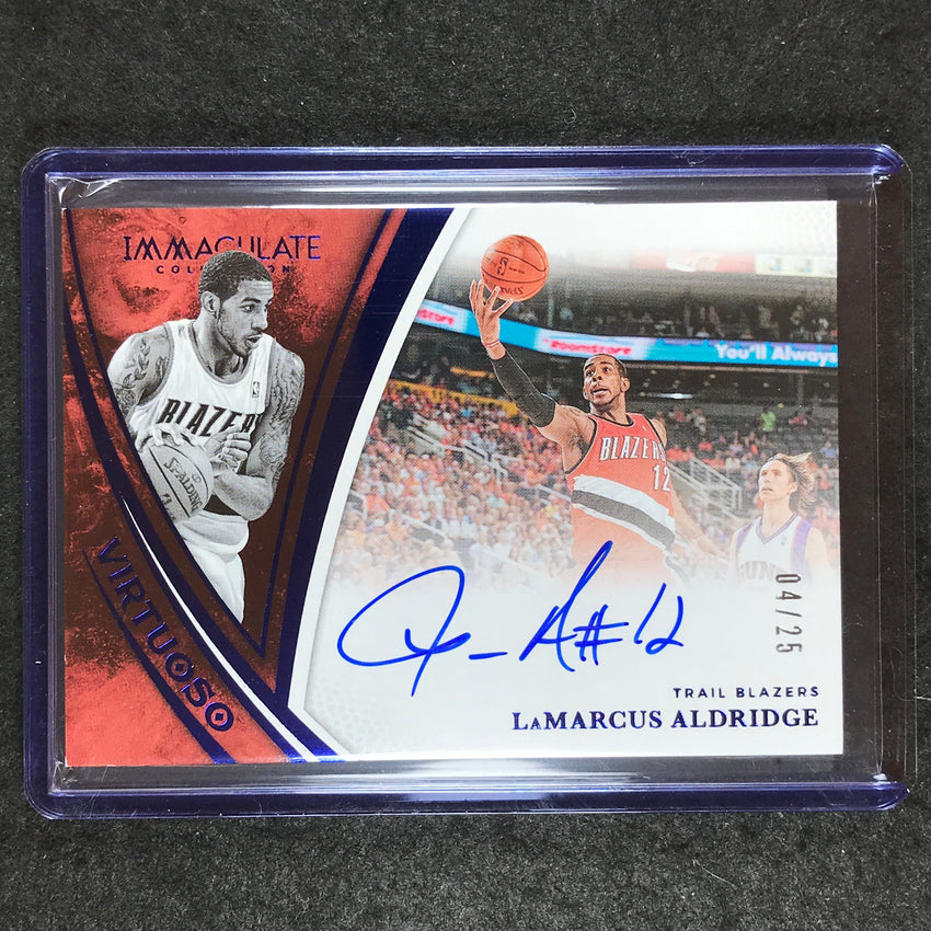 2024-25 Immaculate LAMARCUS ALDRIDGE Virtuoso Autographs Blue 4/25