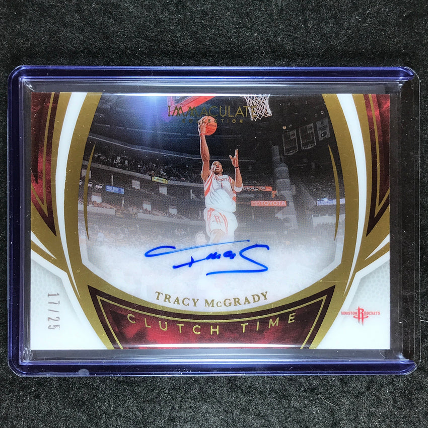 2024-25 Immaculate TRACY MCGRADY Clutch Time Signatures Auto 17/25