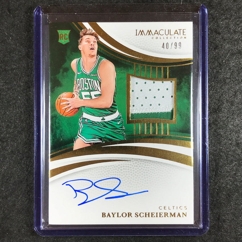 2024-25 Immaculate BAYLOR SCHEIERMAN Base Rookie Patch Auto 40/99 #115