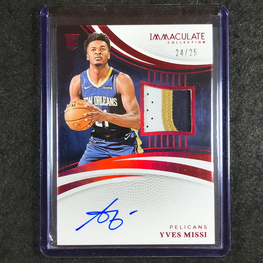 2024-25 Immaculate YVES MISSI Base Rookie Patch Auto Red 24/25 #104