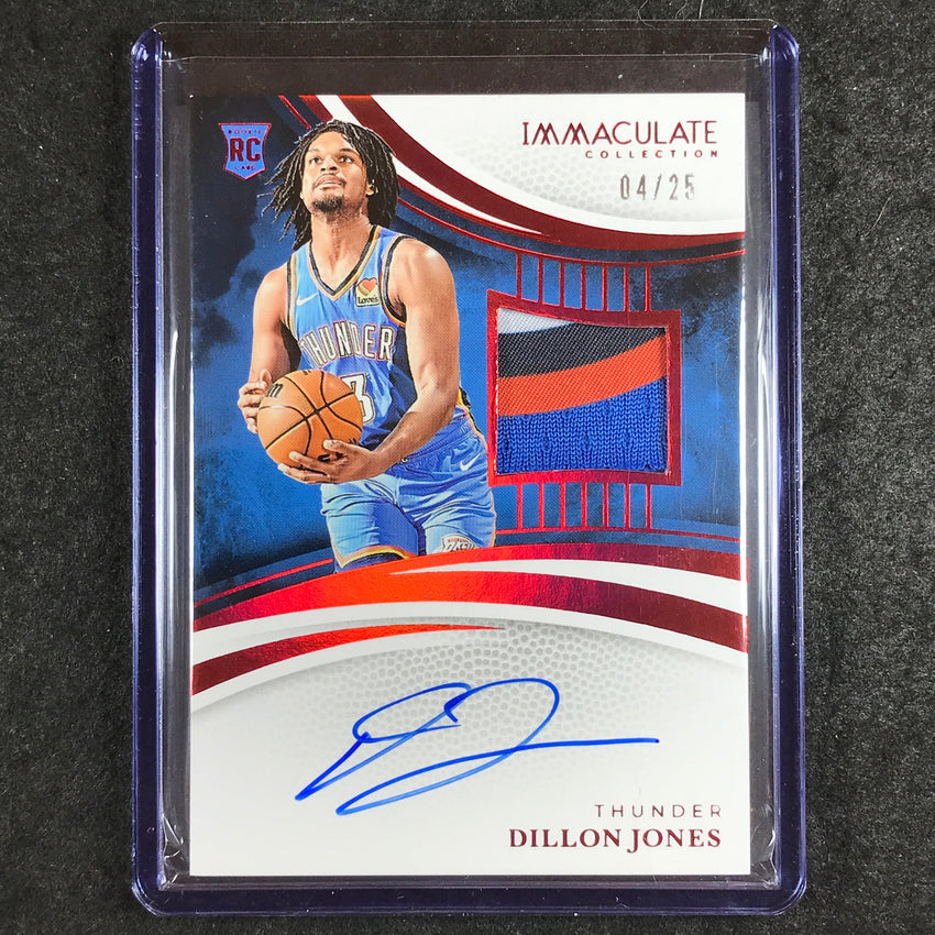 2024-25 Immaculate DILLON JONES Base Rookie Patch Auto Red 4/25 #133