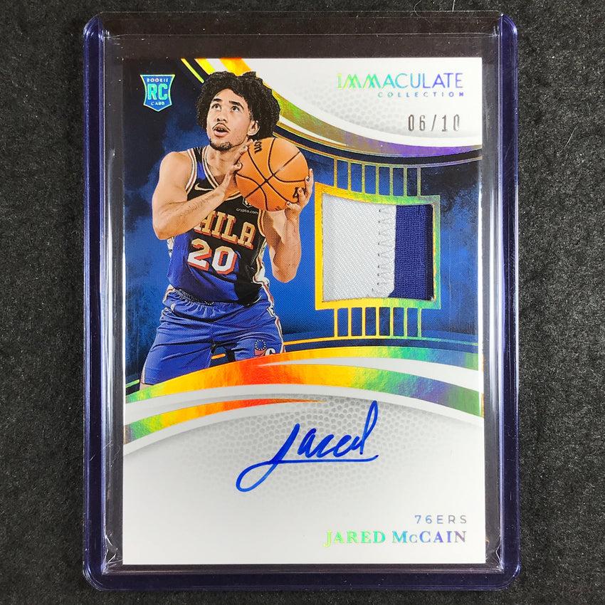 2024-25 Immaculate JARED MCCAIN Base Rookie Patch Auto Gold 6/10 #122