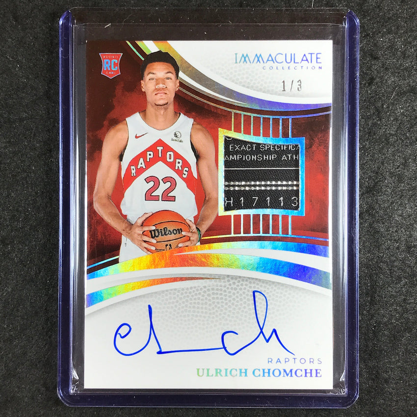 2024-25 Immaculate ULRICH CHOMCHE Base Rookie Patch Auto Tags 1/3 #134