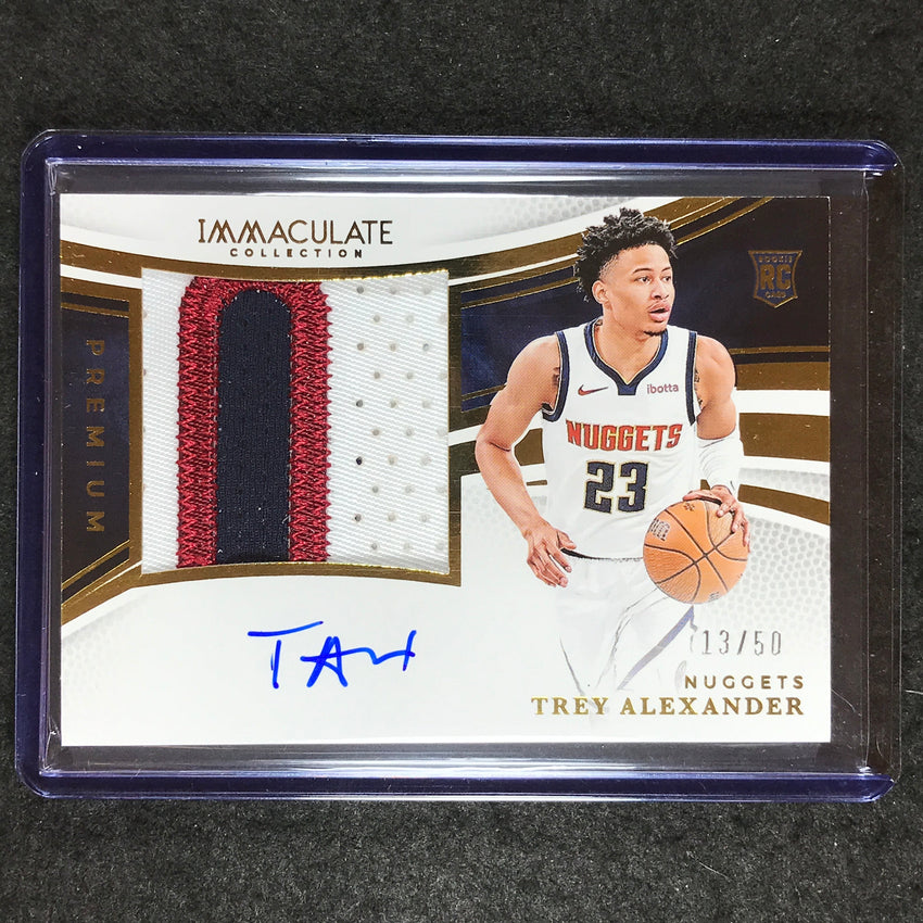 2024-25 Immaculate TREY ALEXANDER Premium Rookie Patch Auto 13/50
