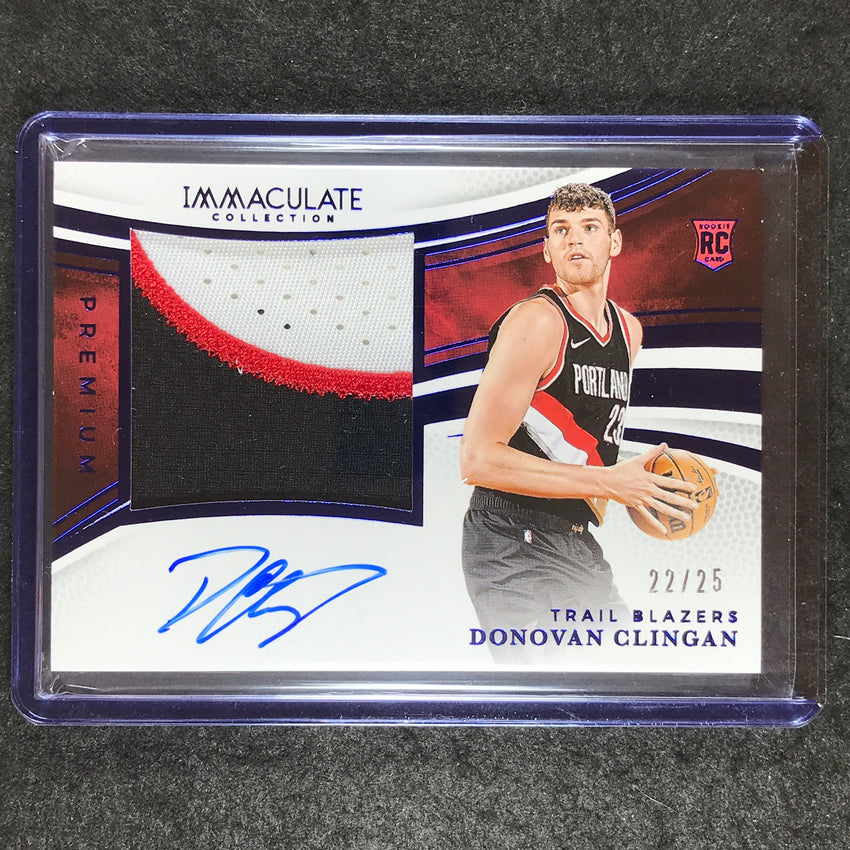 2024-25 Immaculate DONOVAN CLINGAN Premium Rookie Patch Auto Blue 22/25