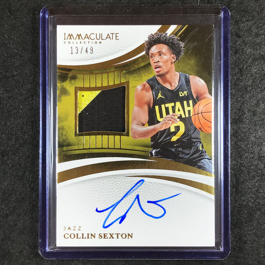 2024-25 Immaculate COLLIN SEXTON Patch Autograph 13/49