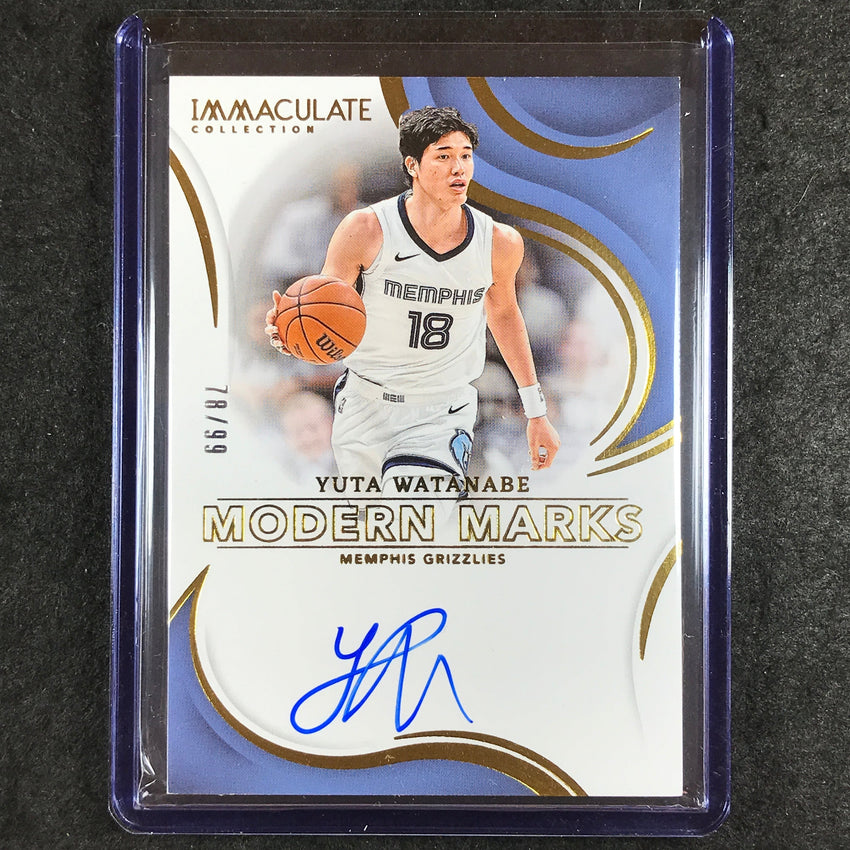 2024-25 Immaculate YUTA WATANABE Update Modern Marks Auto 78/99