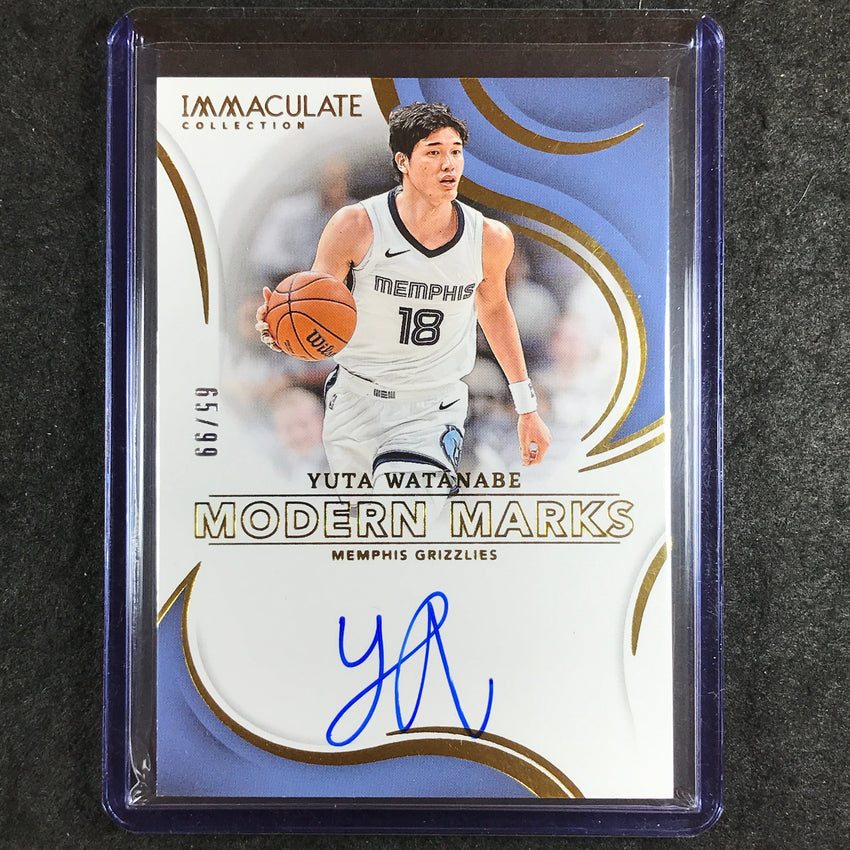 2024-25 Immaculate YUTA WATANABE Update Modern Marks Auto 65/99