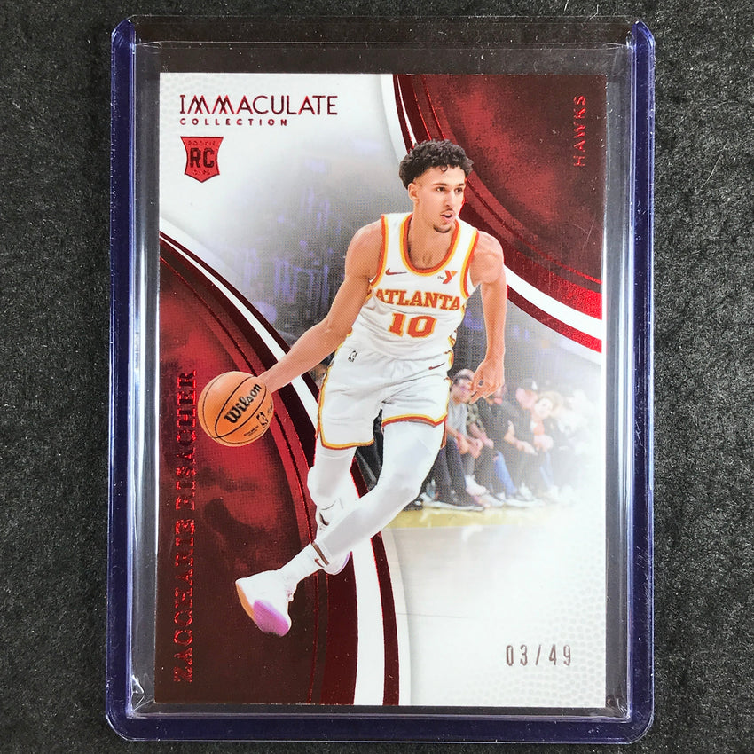 2024-25 Immaculate ZACCHARIE RISACHER Rookie Action Base Red 3/49 #78