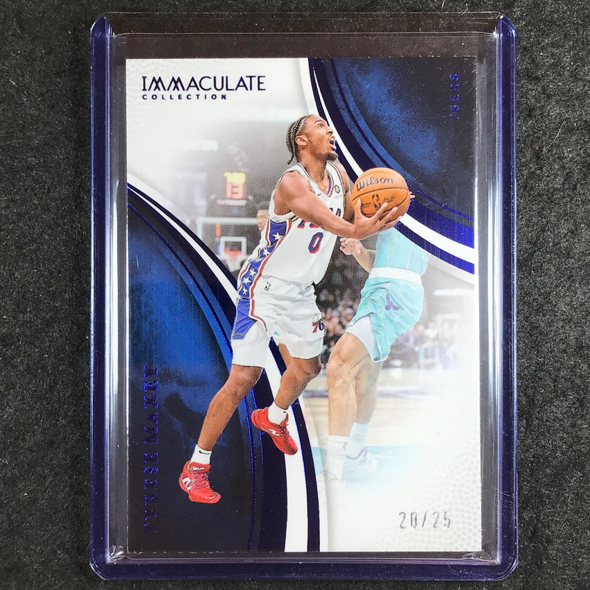 2024-25 Immaculate TYRESE MAXEY Action Base Blue 20/25 #56