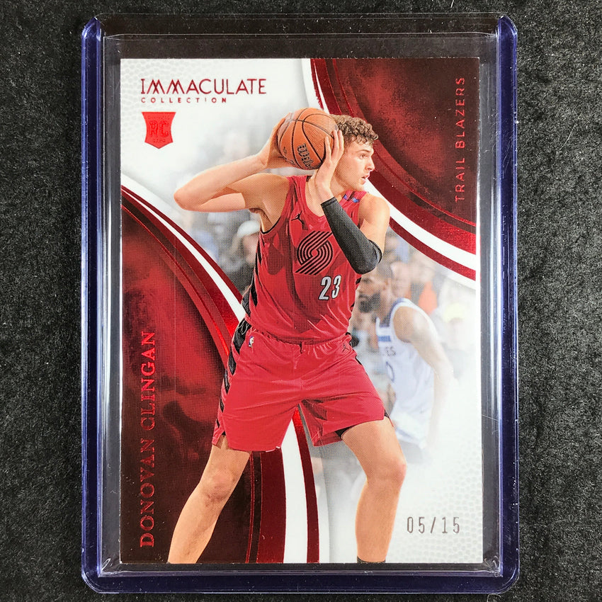 2024-25 Immaculate DONOVAN CLINGAN Rookie Action Base Red 5/15 #82