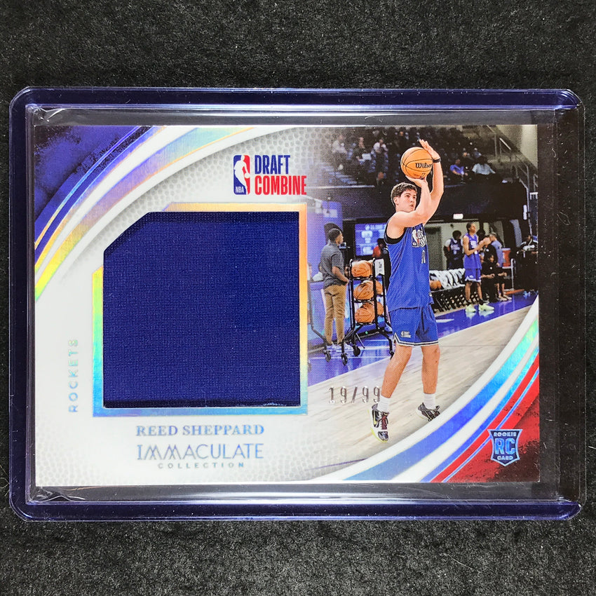 2024-25 Immaculate REED SHEPPARD Draft Combine Memorabilia Rookie Jersey 19/99