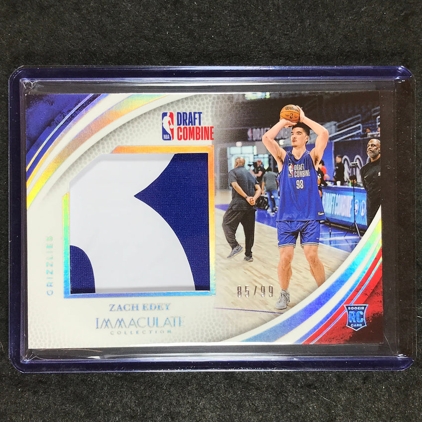2024-25 Immaculate ZACH EDEY Draft Combine Memorabilia Rookie Patch 85/99