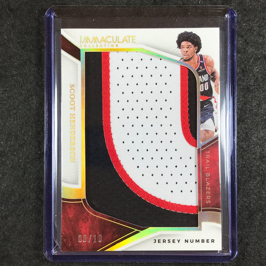 2024-25 Immaculate SCOOT HENDERSON Jumbo Patches Jersey Number 8/10