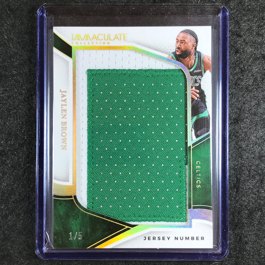 2024-25 Immaculate JAYLEN BROWN Jumbo Patches Jersey Number 1/5